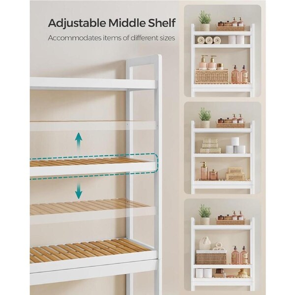 Over Toilet Storage 3-Tier Bathroom Organizer Adjustable