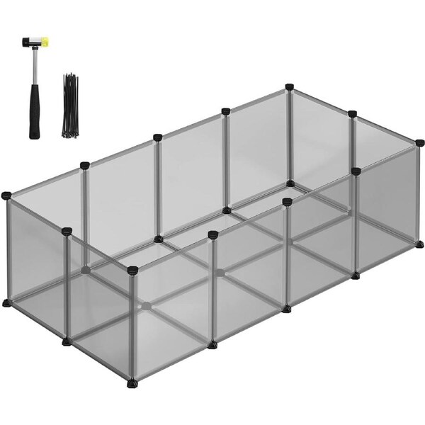 20 Panel Pet Playpen for Small Animals - Indoor DIY Fence