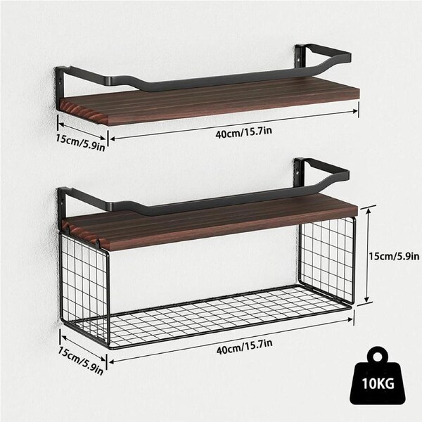 Floating Shelves with Storage for Bathroom and Bedroom