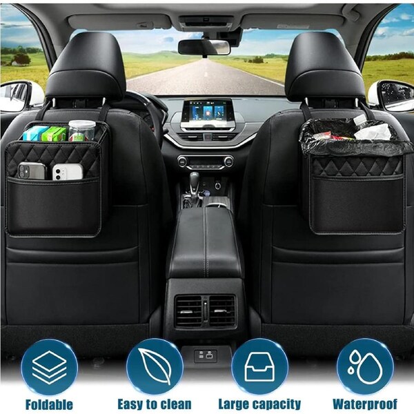 Car Seat Organizer with Net Pocket Handbag Holder - 2 Pack