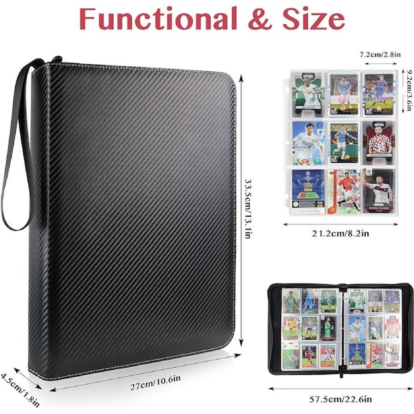 PKMN 9-Pocket Card Binder - Holds 900 Trading Cards