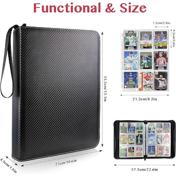 trading card binder australia 16 Pocket Binder,1280 Ringless Double Sided Pocket Card Binder, Premium Zip Album Folder for TCG,MTG,Game Cards,Sports Cards(Black) Toys & Games PKMN 9-Pocket Card Binder -