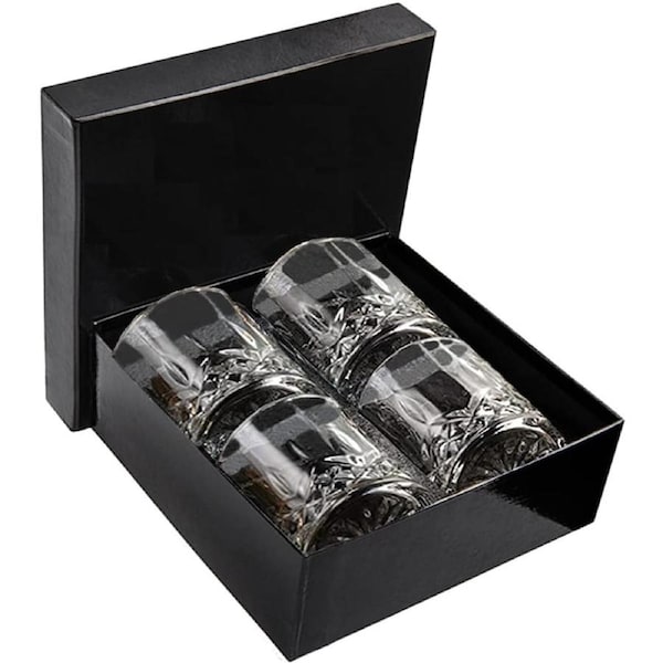 Whiskey Glasses Set of 4 for Scotch Bourbon 10 Oz Barware