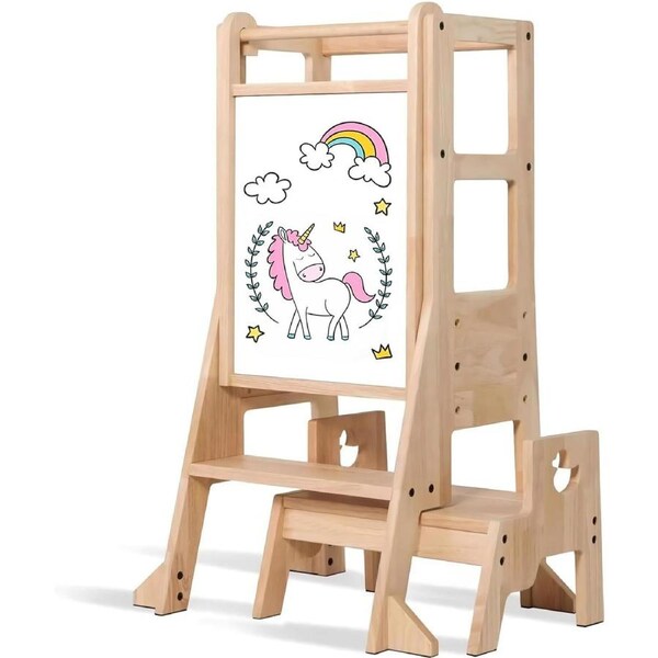 3-in-1 Toddler Standing Tower Wooden Learning Step Stool
