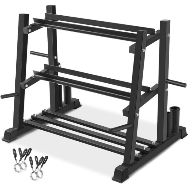 Dumbbell Set with Rack Stand for Home Gym - Holds 1100lbs