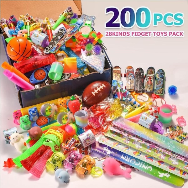 200 PCS Kids Party Favors 4-12 Pinata Stuffers Prize Box Toys