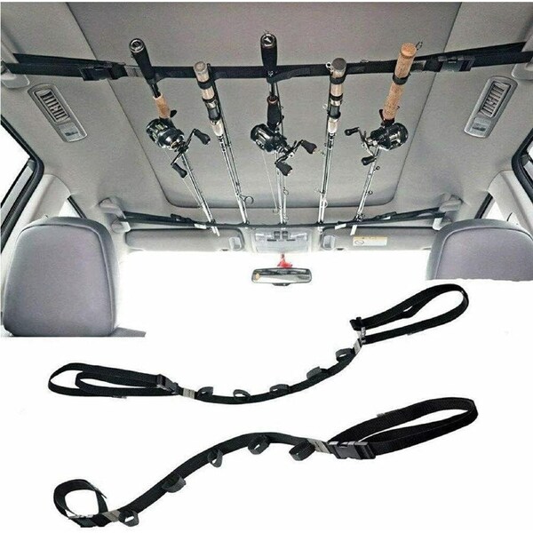 2pcs Car Fishing Rod Strap Holder for SUVs Wagons Vans