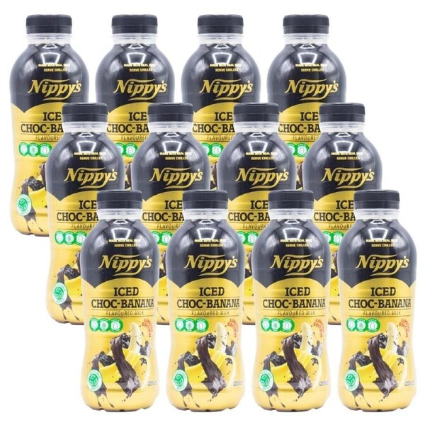 Nippy'S 500Ml Flavoured Milk Iced Choc Banana 12 Pack