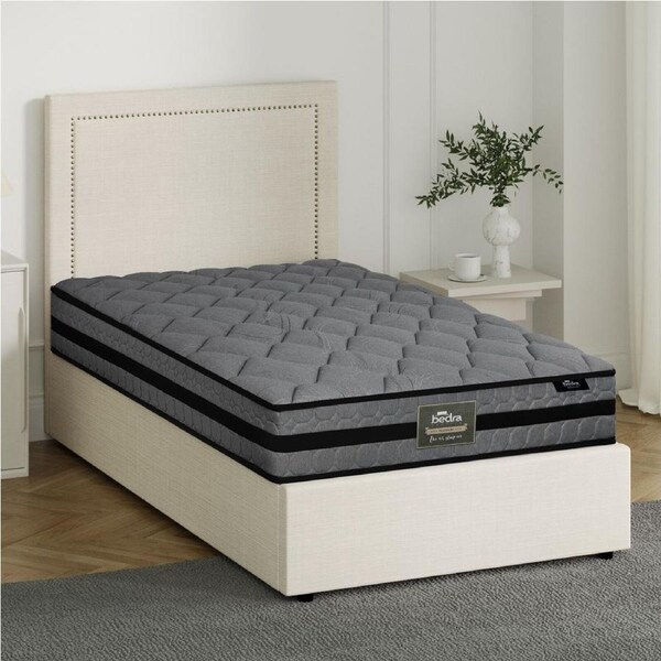 Oikiture Bed Frame King Single Size Gas Lift Storage Beds With Mattress Set ADI