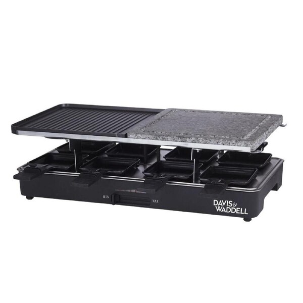 Davis & Waddell Electric Raclette Party Grill 8 Person - Black