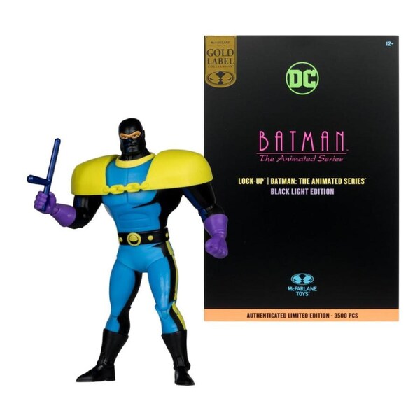 DC Multiverse Gold Label Batman the Animated Series Black Light Edition Lock-Up 6 inch Action Figure