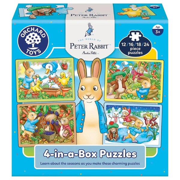 Peter Rabbit 4-in-a-Box Puzzles Jigsaw Puzzle Set
