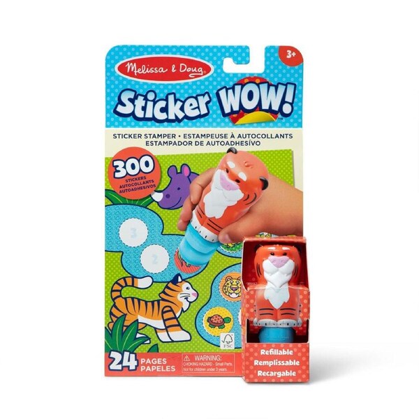 Melissa & Doug Sticker WOW! Activity Pad Stamper Set - Tiger Kids Toy 3y+