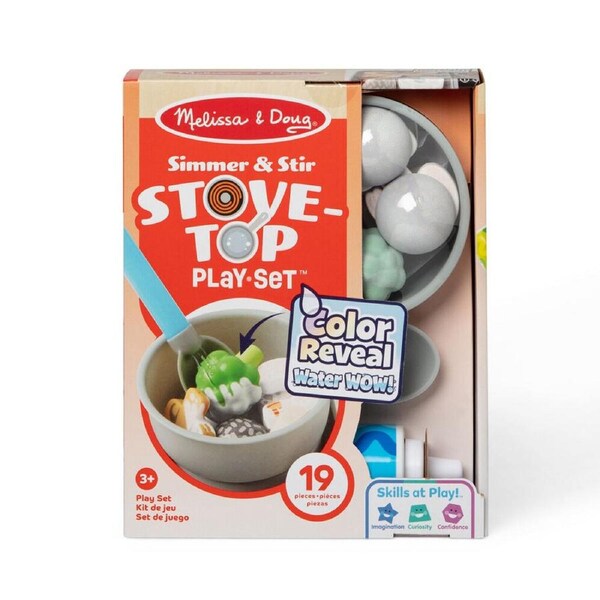 Melissa & Doug Water WOW! Saute Serve Stovetop Kids Toy Cooking Playset 3y+