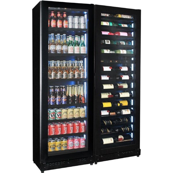 Upright Slim Depth Quiet Glass 3 Zone Beer Wine Fridge 5x LED Color Options