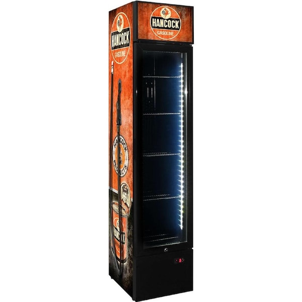 Hancock Fuel Pump Branded Skinny Upright Bar Fridge