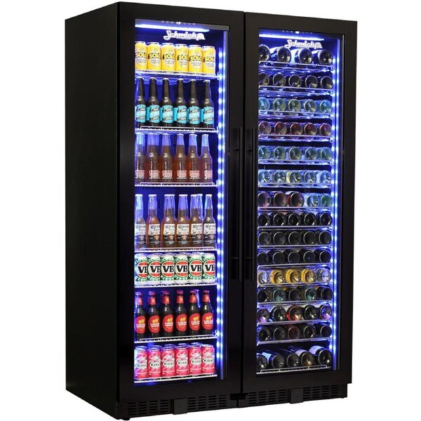 Schmick Matching Upright Glass Door Beer And Wine Refrigerator Combination