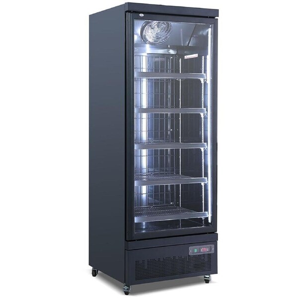 Commercial Upright 1 Door Black Freezer