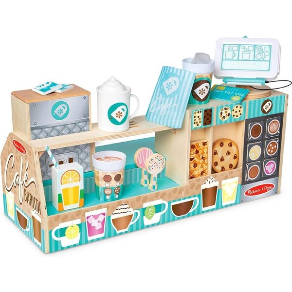 Melissa & Doug Café Barista Coffee Shop Pretend Play Kids Toy Set 3y+