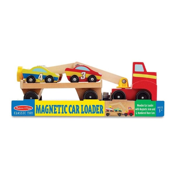Melissa & Doug Magnetic Car Loader Wooden Childrens Toy Multi-Colour 3y+