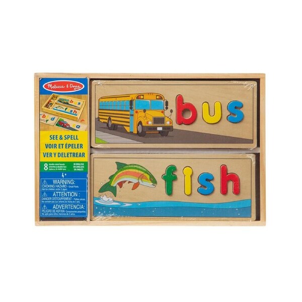 Melissa & Doug See and Spell Alphabet Childrens Toy Wooden Puzzles 4y+