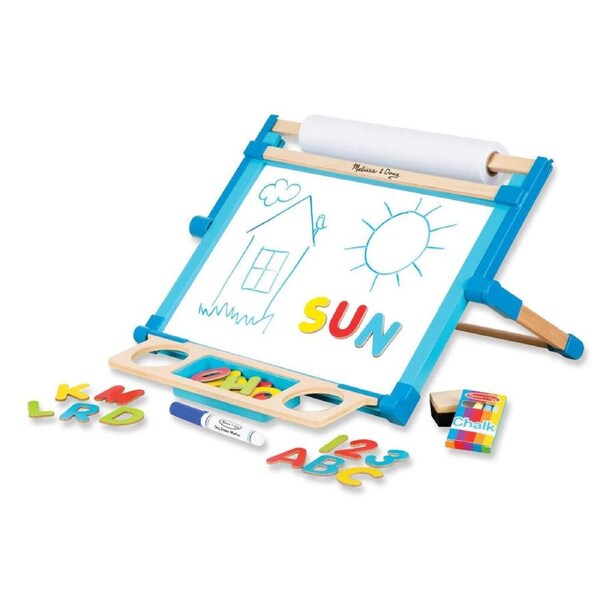 Melissa & Doug Double Sided Table Top Easel Childrens Toy Magnetic 3y+
