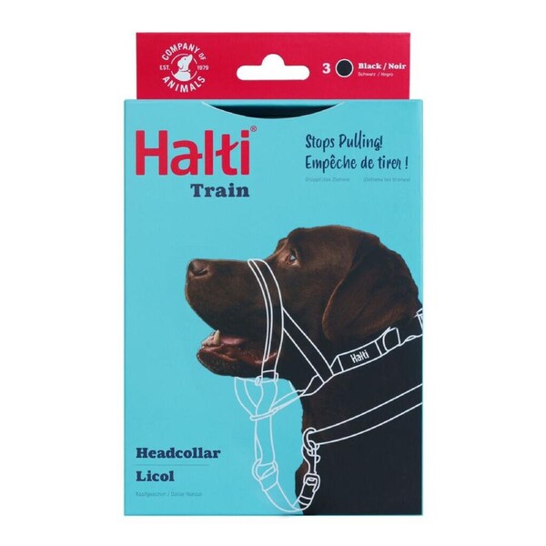 Halti Size 3 Black Headcollar for Dogs 40cm to 56cm by Company of Animals