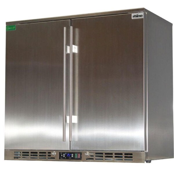 Rhino Stainless Steel 2 Door All Stainless Steel Bar Fridge
