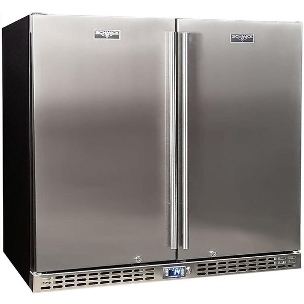 Schmick Twin Door Quiet Solid Stainless Door Energy Efficient Bar Fridge