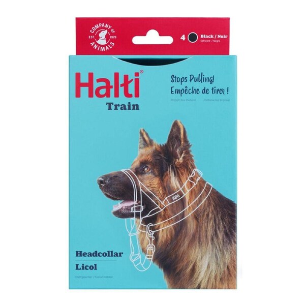 Halti Size 4 Black Headcollar for Dogs 46cm to 62cm by Company of Animals