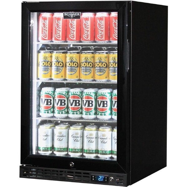 Schmick Quiet Running Front Venting Under Bench Glass Door Bar Fridge