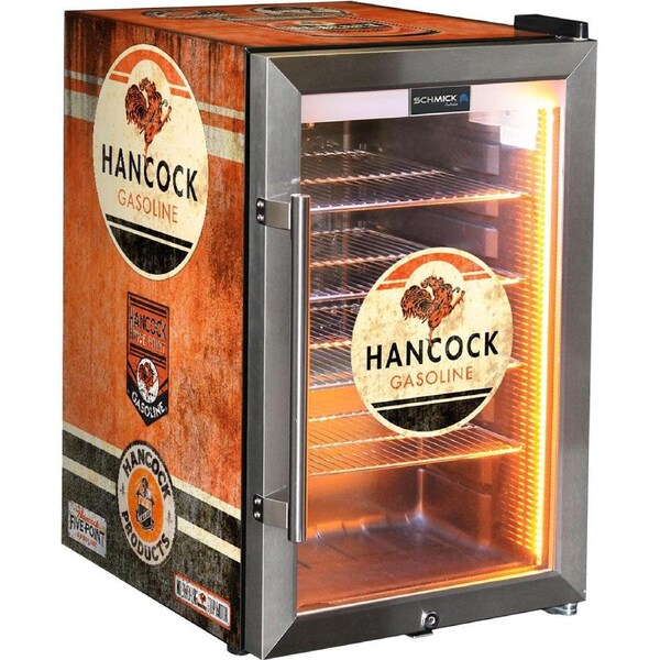 Hancock Vintage Fuel Pump Branded Bar Fridge, Great gift idea!
