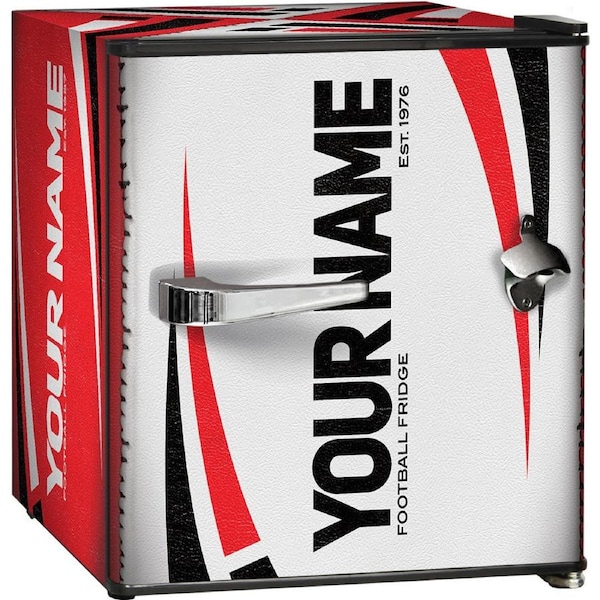 Retro Rugby Design Vintage Mini Bar Fridge With Opener