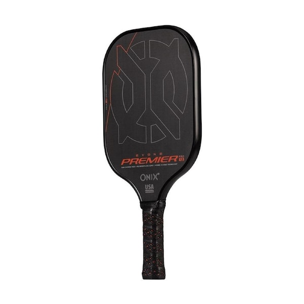 ONIX Pickleball Paddle Evoke Raw Carbon Black/Orange 12mm Power