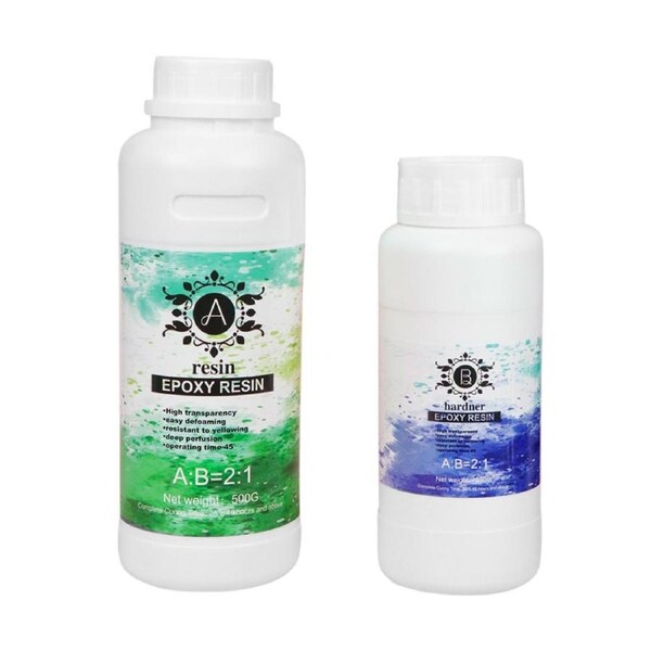 Bella Arte Epoxy Resin 2:1 Ratio Casting Super Clear Craft Coating Paste AB Liquid Art Kit 750ml
