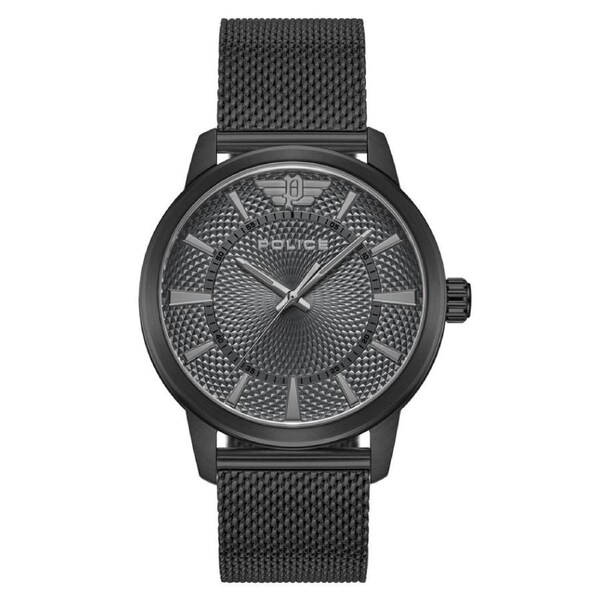 Police Raho's Stainless Steel Black Dial Men's Watch (PEWJG0005003)
