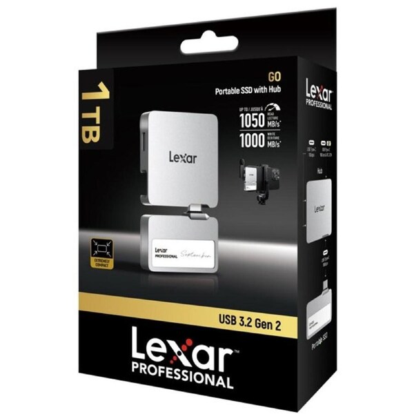 Lexar Professional GO SL400 1T Portable SSD With Hub