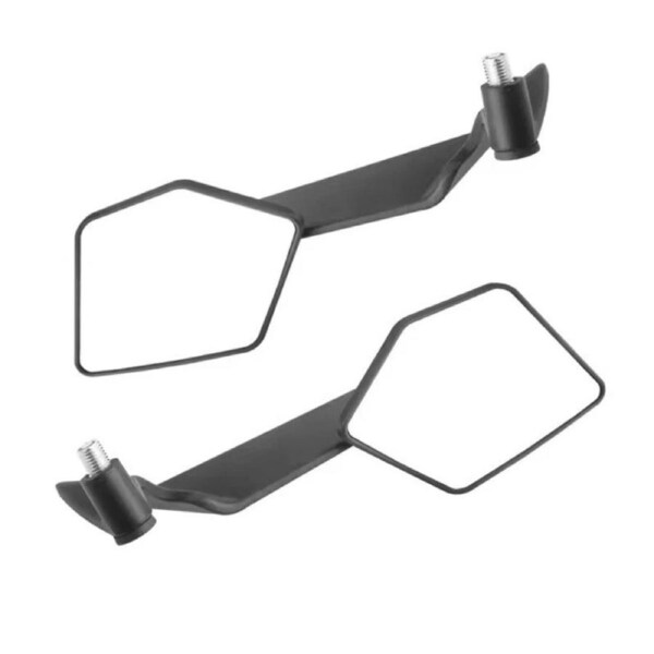 TDR Motorcycle Rearview Mirror Folding Aerodynamic CNC Aluminum ABS Glass Adjustable Mount Rotating Universal Supersport Bike Bracket 8mm 10mm Screws Pair Racing Bike Accessory Spoiler