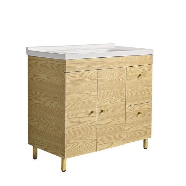 Simplus Bathroom Vanity Unit 900mm Freestanding Basin Cabinet for Home Bathroom Washroom