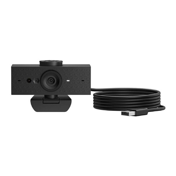 HP 620 Full HD 1080p Webcam – Auto Focus - Built-in Dual Mics - USB Plug & Play - Privacy Shutter - For Video Calls & Streaming