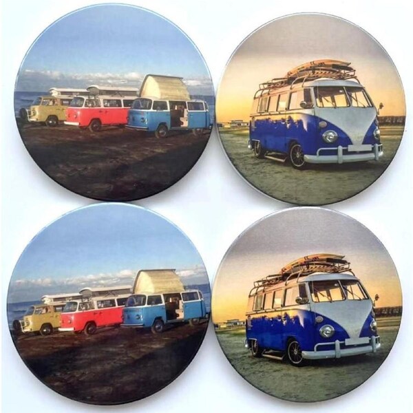 Country Kitchen Ceramic Coasters 3 Kombies Set of 4 Nbt203