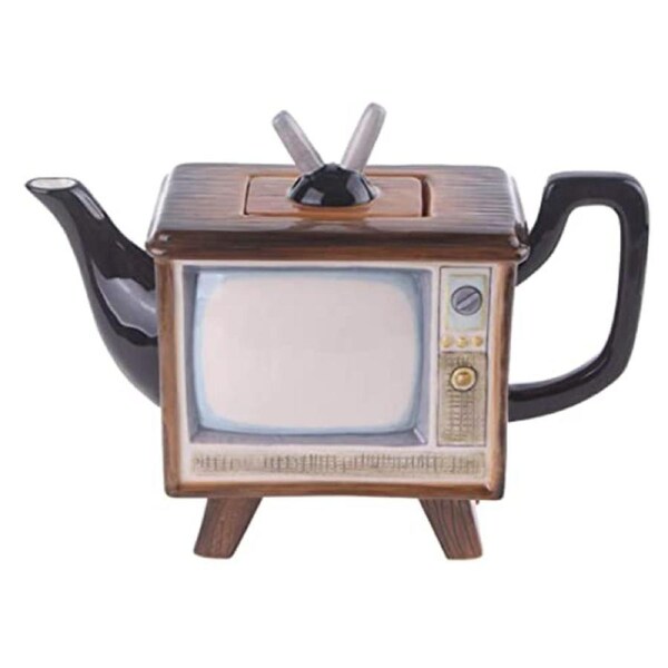 Blue Sky Collectable Novelty Kitchen Teapot Television China Tea Pot