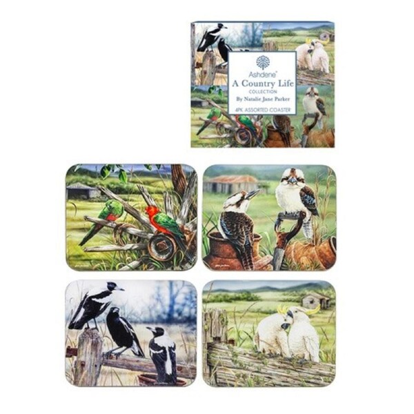 Ashdene Dining Kitchen A Country Life Cork Back Coasters Set 4