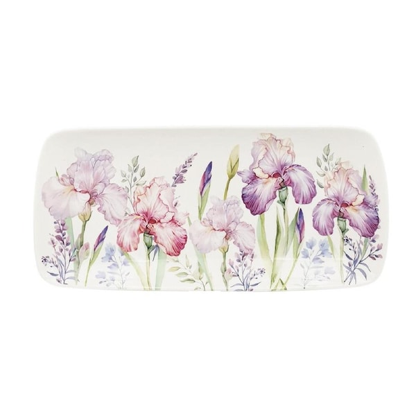 Elegant Kitchen Plate Iris Serving Tray Platter 30x13cm