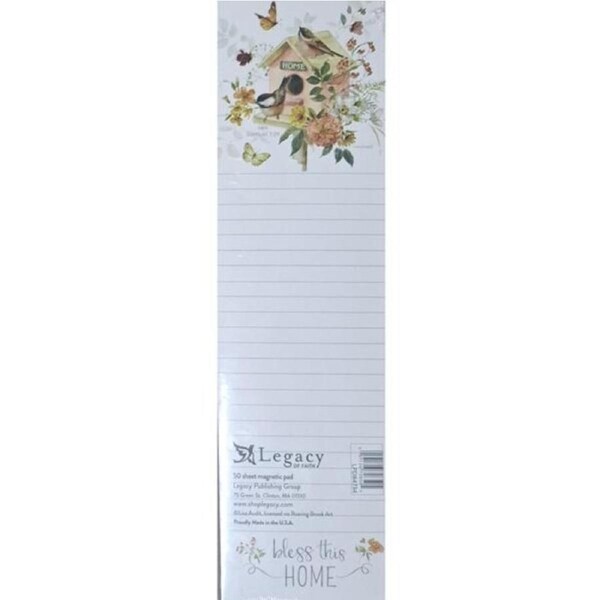 Legacy List Pad Bless This Home Ruled Tear Off Pages Magnetic