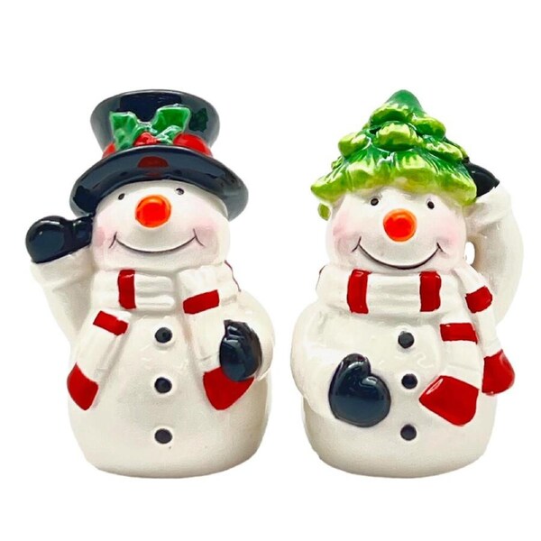 Collectable Novelty Kitchen Dining Snowmen Salt and Pepper Set