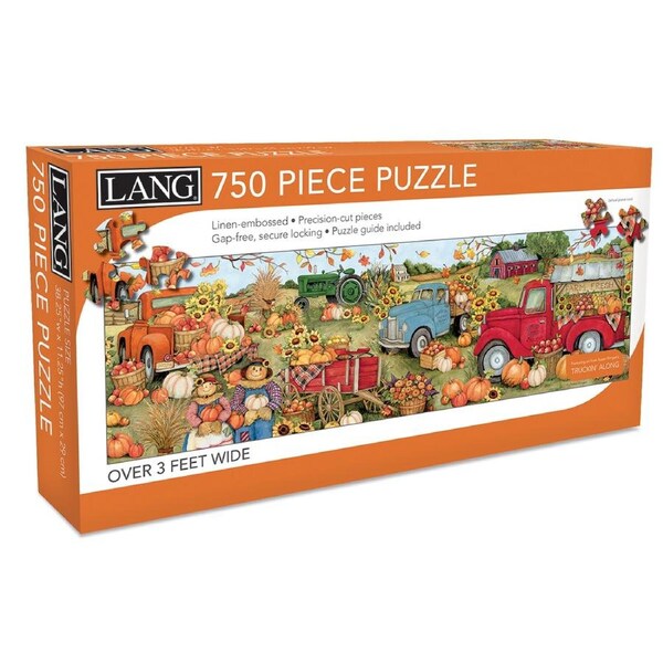 Lang Jigsaw Puzzle 750 Piece Harvest Truck Linen Embossed