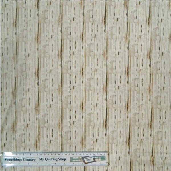 Patchwork Quilting Fabric Farmers Market Cream Floorboards 1 Meter