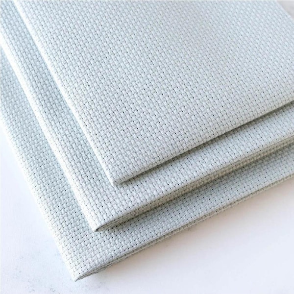 Semco Cross X Stitch Aida Cloth Dove Grey 14ct 38x45.5cm Fabric Precut