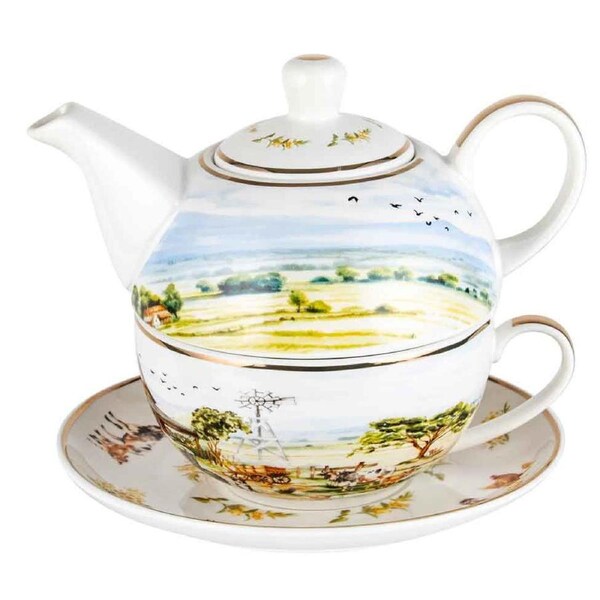 Country Life Old Green Tractor John Deere Bone China Tea for One